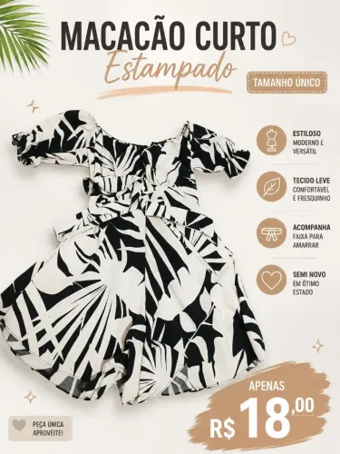 Macaquinho estampado 