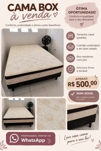 Cama Box colchão acoplado