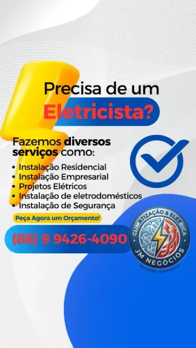 Serviços de eletricista profissional.