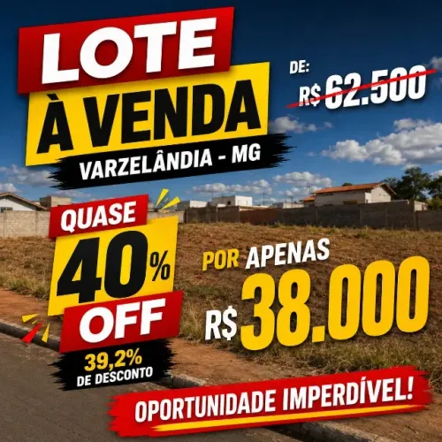 ? Lote à venda em Varzelândia-MG! 