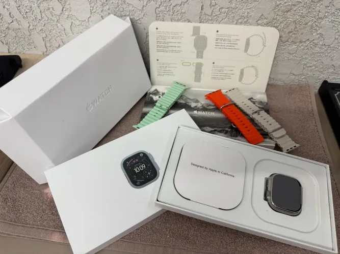 Smartwatch Ultra 3 49mm Bluetooth + Caixa + Carregador + 3 Pulseiras