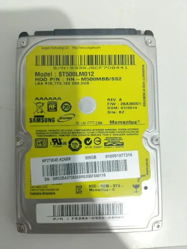HD Samsung 500 GB SATA 2,5" - Windows 11 instalado