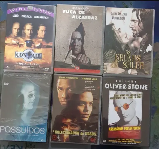 Kit de 6 filmes em DVDs originais: Fuga de alcatraz, Connor a rota da fuga, As bruxas de S