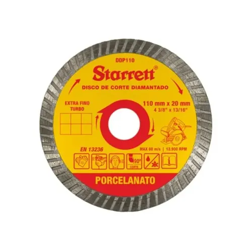 Disco diamantafo p/porcelanato 110x20mm ( Starrett )