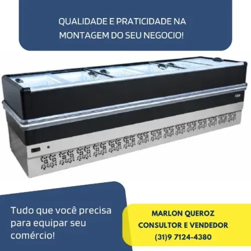 Ilha de Congelados 3M Vidro Reto Polar