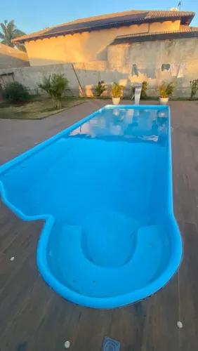Piscina com 9 mts com aquecimento,cascata e LED