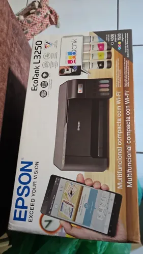 Impressora 3x1 Multifuncional Epson Ecotank L3250 Wifi Bivol Preto