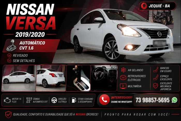 Nissan Versa SL 1.6 16V Flexstart 4P Aut. 2020
