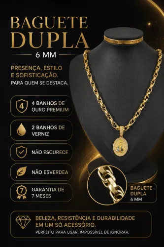 Baguete dupla 6 mm