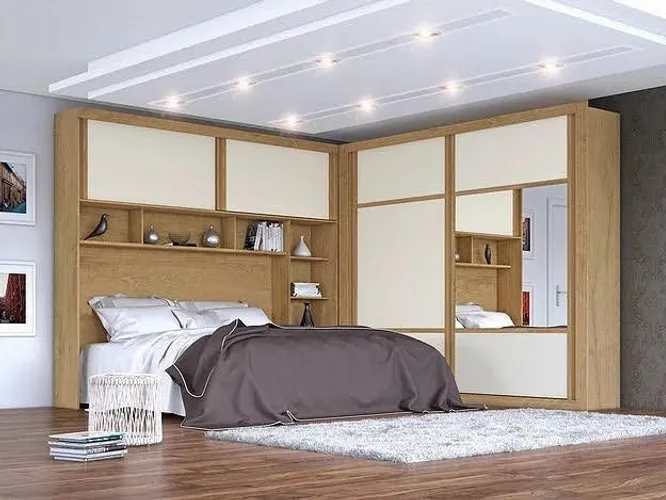 Quarto roupeiro guarda roupas modulado casal 100% MDF 
