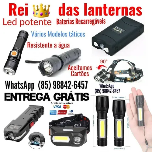 Lanterna de mão Lanterna de cabeça profissional vários modelos entrega Grátis