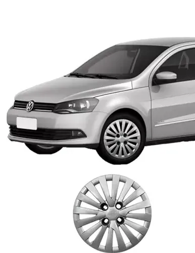Jogo 4 Peças - Calota Aro 15 - Volkswagen Gol G6 / Voyage G6 2015 - Grid
