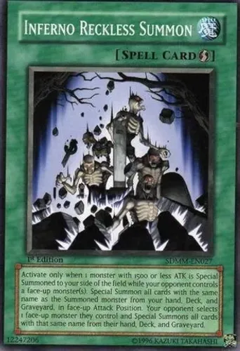 Yugioh!!! Inferno Reckless Summon Sdmm-en027 Common - Machi