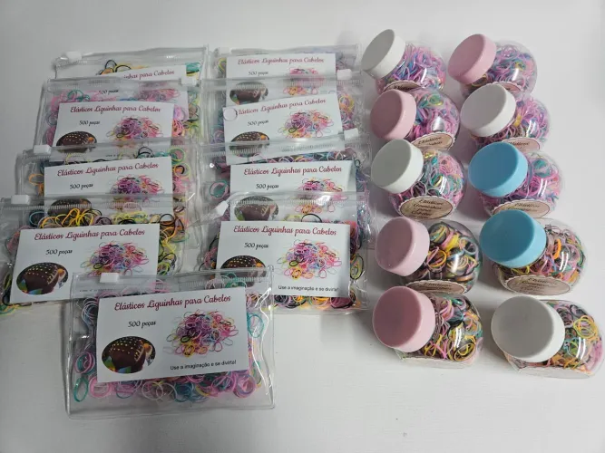 Kit Elastiquinhos Liguinhas para cabelos