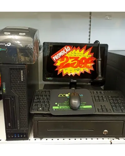 Kit PDV Completo Sem Sistema Intel Core i5 Monitor Impressora Gaveta e Leitor 