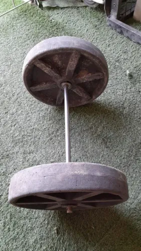 Par de Roda borracha maciças D 38cm X L 7cm