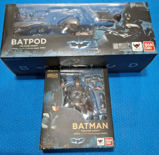 Conjunto Batman Batpod S.h Figarts Bandai The Dark Knight Original