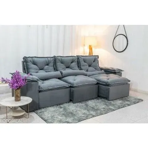 Sofá Retrátil Reclinável 2.70m Leme  rf862m