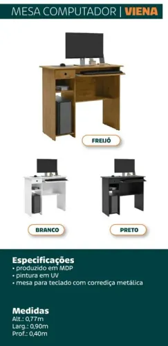 Mesa escrivaninha @dicasabh 