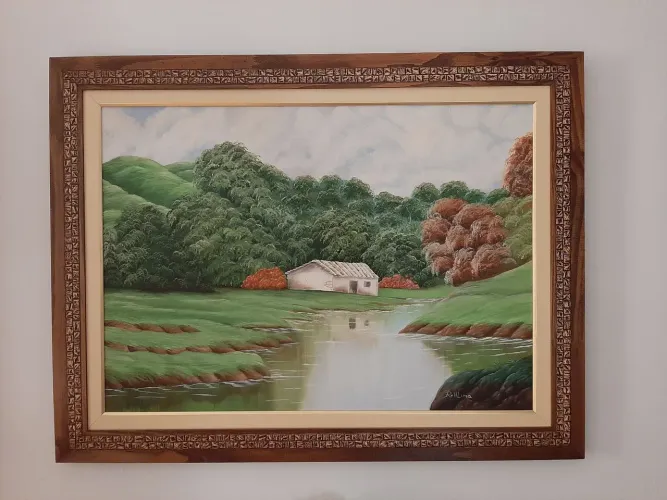 Prá levar hoje! Quadro óleo sobre tela com moldura