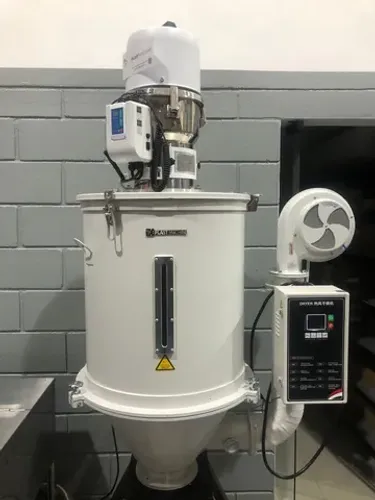 Conjunto de Funil Secador 50KG + Alimentador/Sugador de Materiais Plásticos Aéreo (XC-50V)