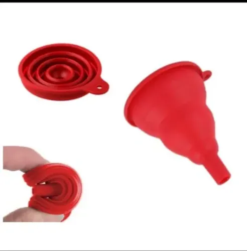 MINI FUNIL RETRÁTIL DE SILICONE DOBRÁVEl:<br>
