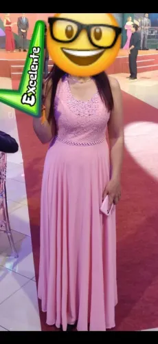 Vestido de Festa Longo Rosa Elegante