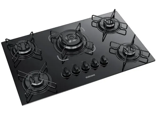 Fogão Cooktop 5 Bocas Tripla chama Nova