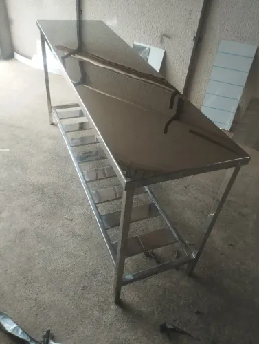 Mesa totalmente em aço inox C190 L 52 A 90