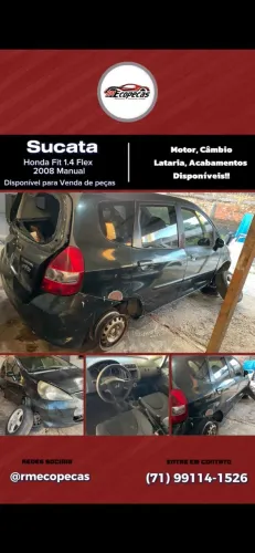 SUCATA VENDA DE PEÇAS HONDA FIT 1.4 FLEX 2008 - RM ECOPEÇAS