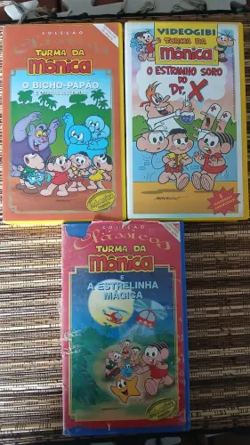 3 fitas vhs turma da Mônica usadas 