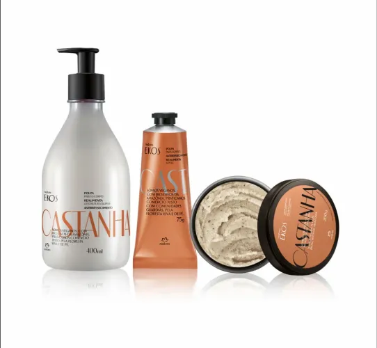 Kit Ekos Castanha Esfoliante e Hidratante Corpo e Mãos
