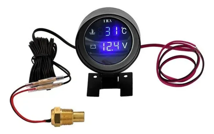 Medidor automotivo Voltímetro com Marcador De Temperatura Universal