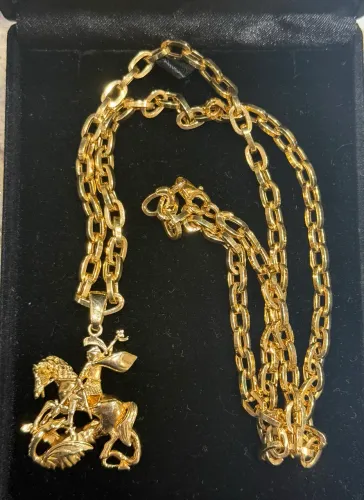 Cardão em ouro 18K São Jorge