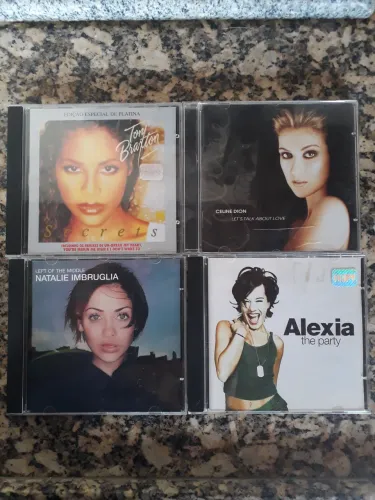 Lote de CDs: Toni Braxton, Celine Dion, Natalie Imbruglia e Alexia