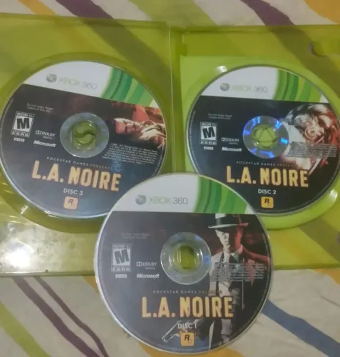 3 cds de jogo de Xbox 360 L.A Noire