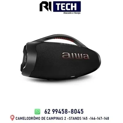 Caixa de Som Boombox Plus AIWA 200W Bluetooth 30H IP66 Poucas Peças