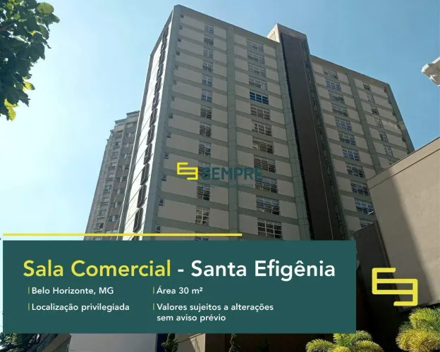 Sala comercial para vender na Santa Efigênia em BH