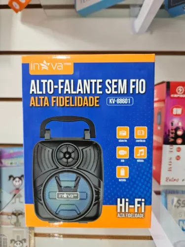 Caixa de Som Bluetooth Inva KV-88601 Sem Fio Alta Fidelidade