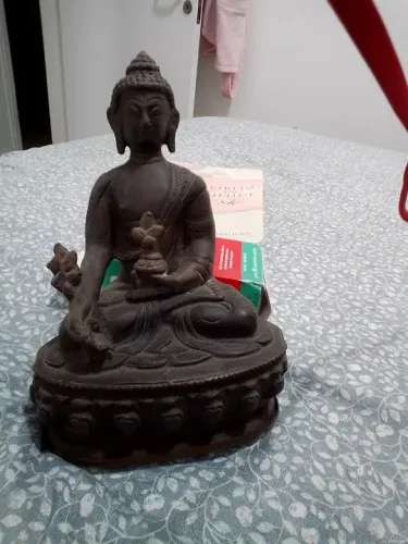 Estátua Buda em bronze - decoração para casa
