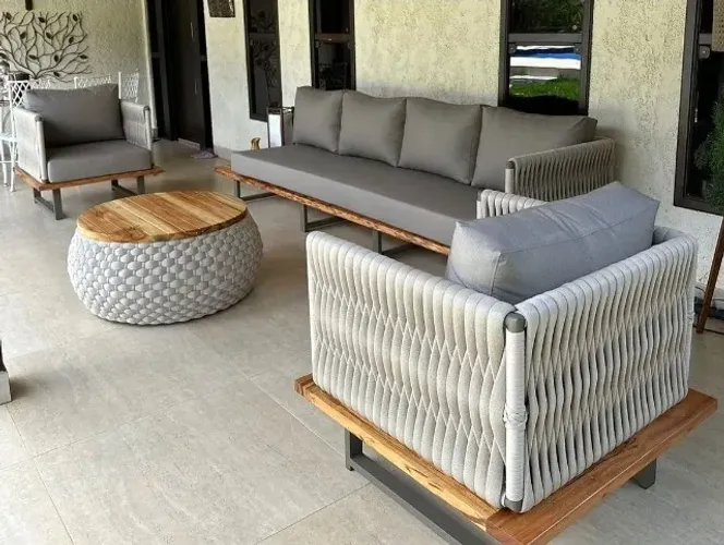 Sofá elegância tricô náutico 
