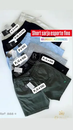 Short sarja esporte fino linha Premium
