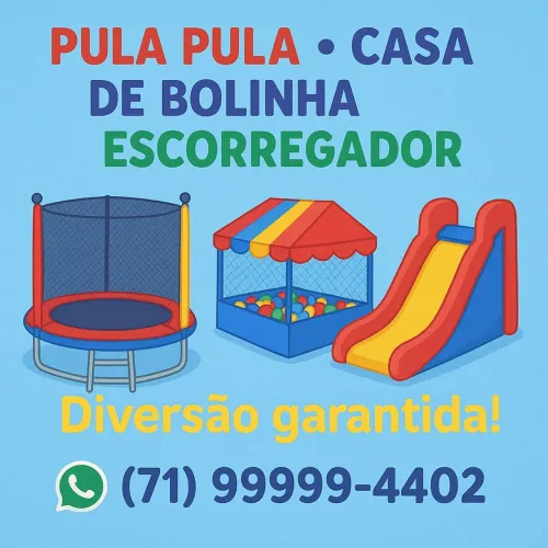 Pula pula + Casa de Bolinhq + Escorregador