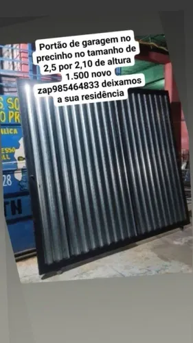 Portão deixar para galvanizado de 2,5x2,10