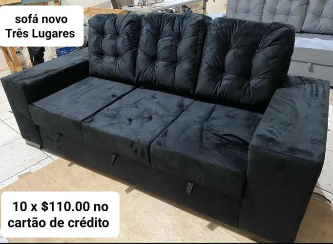 Sofá novo em 10 X $110.00 cartão crédito novo garantia 