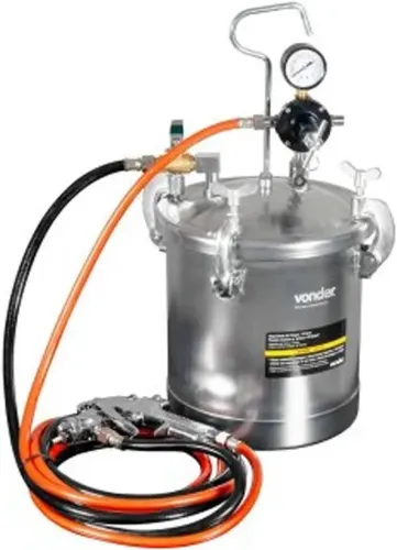 Tanque de pressão 10 litros vonder para compressor de ar pintura 