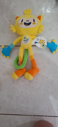Pelúcia Mascote Vinícius Olimpíadas Rio 2016, original.,35 cm.