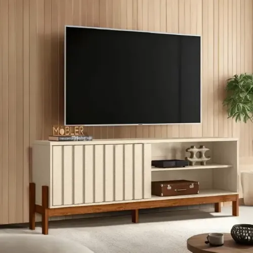 !!! FRETE GRATIS !!! Rack Bancada New Aurora 1.88m para TV até 75" - Mobler