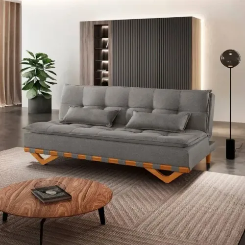 Sofá Cama Capri Cinza