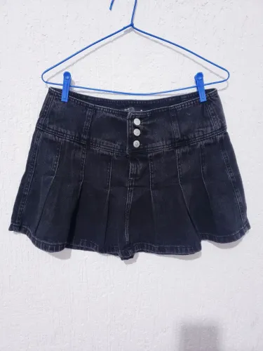 Saia Jeans Preta - Tamanho M